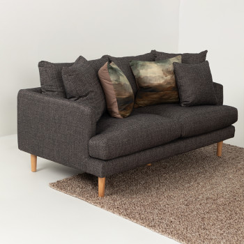 Samara 2  Seater Sofa, Charcoal