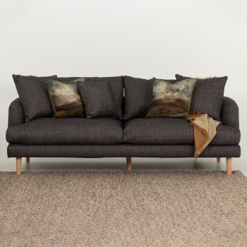 Samara 3 Seater Sofa, Charcoal