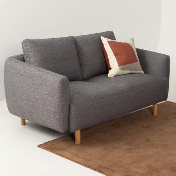 Tessa 2 Seater Sofa, Charcoal