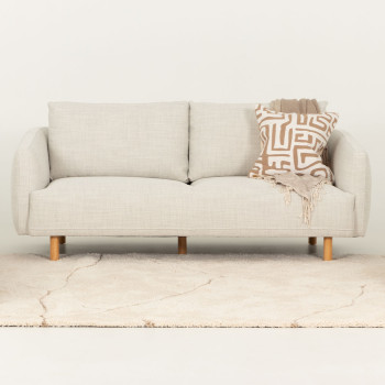 Tessa 3 Seater Sofa, Light Grey