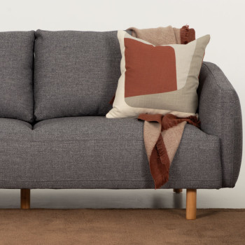 Tessa 3 Seater Sofa, Charcoal