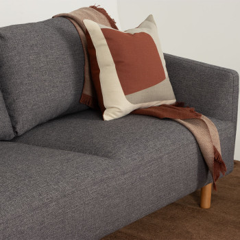 Tessa 3 Seater Sofa, Charcoal