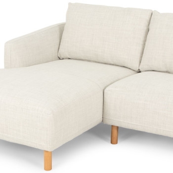 Tessa Left Hand Facing Chaise Sofa, Light Grey