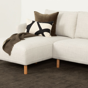 Tessa Left Hand Facing Chaise Sofa, Light Grey
