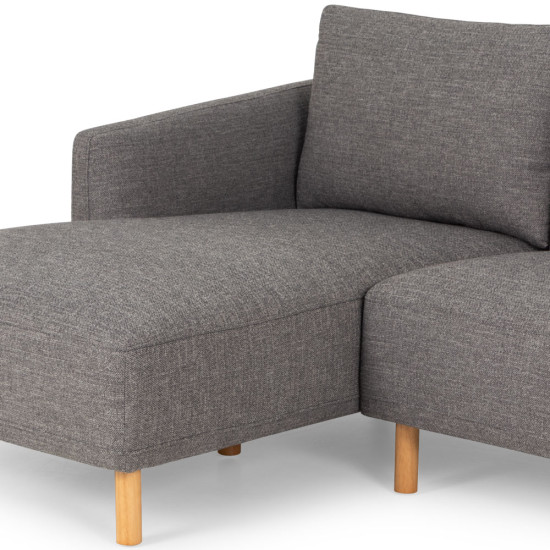 Tessa Left Hand Facing Chaise Sofa, Charcoal