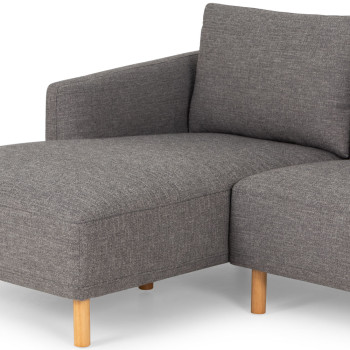 Tessa Left Hand Facing Chaise Sofa, Charcoal