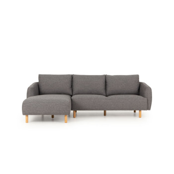 Tessa Left Hand Facing Chaise Sofa, Charcoal
