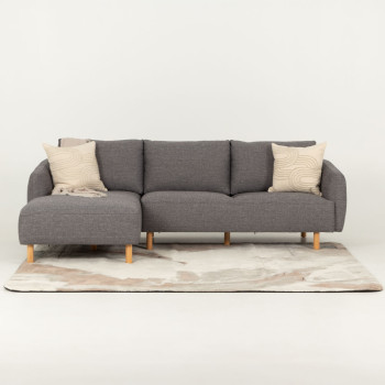 Tessa Left Hand Facing Chaise Sofa, Charcoal