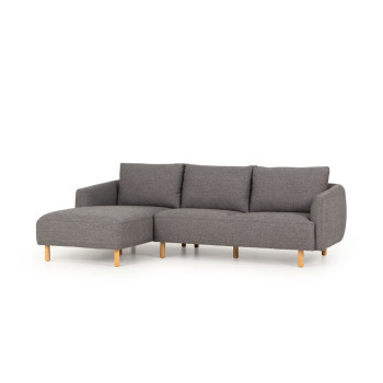 Tessa Left Hand Facing Chaise Sofa, Charcoal