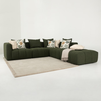 Ikon Modular 1.5 Seater Armless Sofa, Green