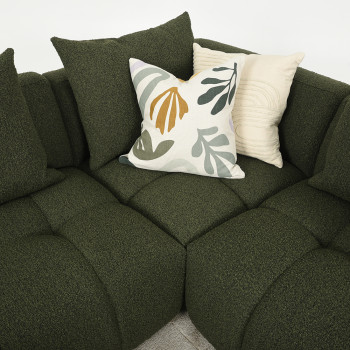 Ikon Modular 1.5 Seater Armless Sofa, Green