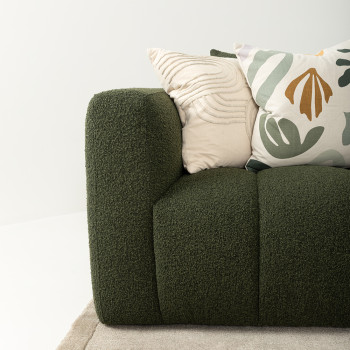 Ikon Modular 1.5 Seater Left Hand Facing Sofa, Green
