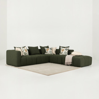 Ikon Modular 1.5 Seater Left Hand Facing Sofa, Green