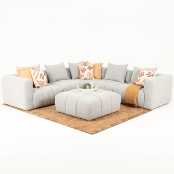 Ikon Modular Ottoman, Grey