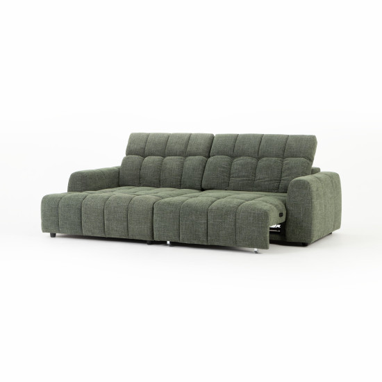 Verity Left Hand Facing Chaise Sofa, Green