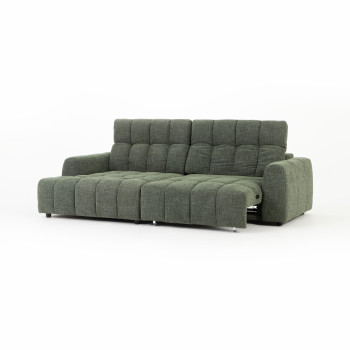 Verity Left Hand Facing Chaise Sofa, Green