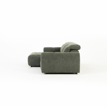 Verity Left Hand Facing Chaise Sofa, Green