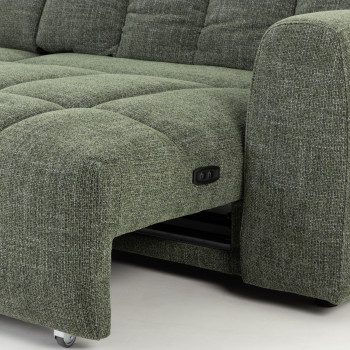 Verity Left Hand Facing Chaise Sofa, Green