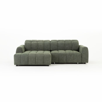 Verity Left Hand Facing Chaise Sofa, Green
