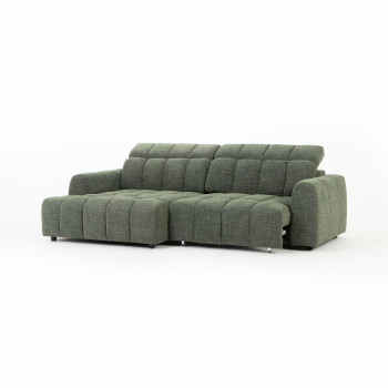Verity Left Hand Facing Chaise Sofa, Green