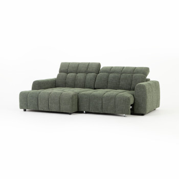 Verity Left Hand Facing Chaise Sofa, Green