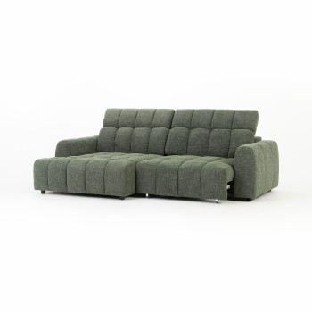 Verity Left Hand Facing Chaise Sofa, Green