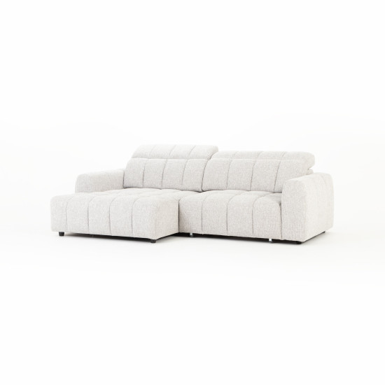 Verity Left Hand Facing Chaise Sofa Bed, Grey