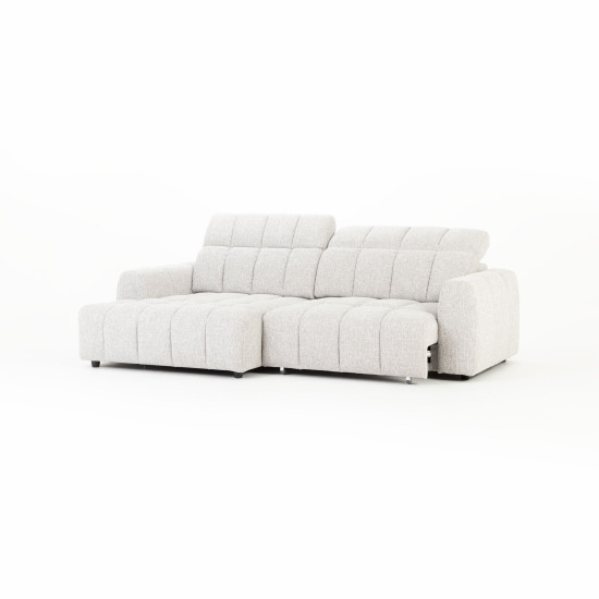 Verity Left Hand Facing Chaise Sofa, Grey