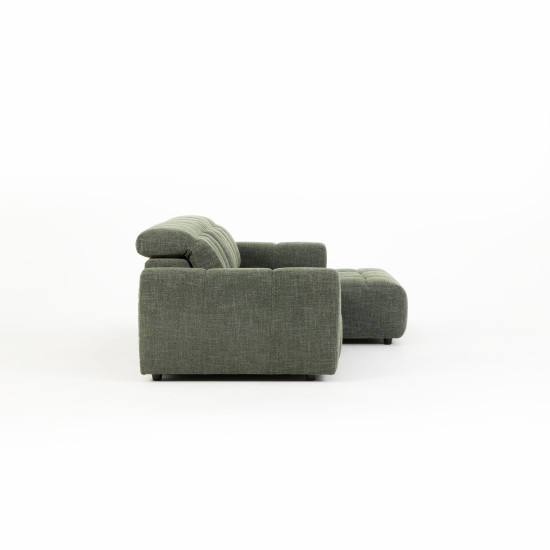 Verity Right Hand Facing Chaise Sofa Bed, Green