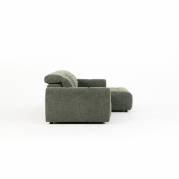 Verity Right Hand Facing Chaise Sofa, Green