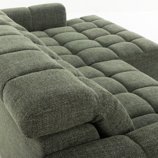 Verity Right Hand Facing Chaise Sofa Bed, Green