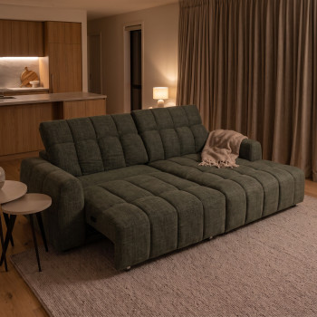 Verity Right Hand Facing Chaise Sofa, Green