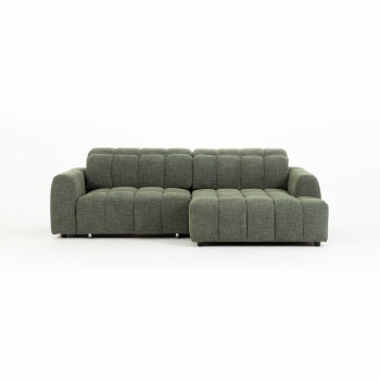 Verity Right Hand Facing Chaise Sofa, Green