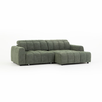 Verity Right Hand Facing Chaise Sofa, Green