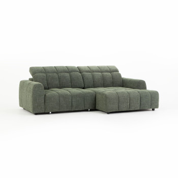 Verity Right Hand Facing Chaise Sofa, Green