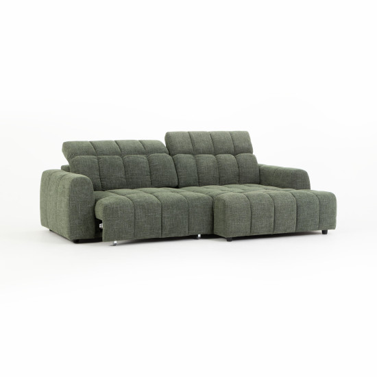 Verity Right Hand Facing Chaise Sofa Bed, Green