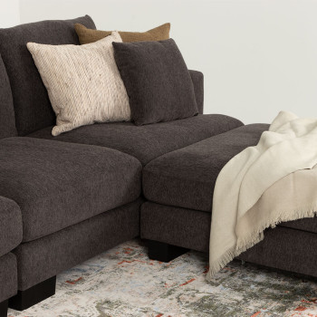 Grayson Modular 5 Seater Sofa, Charcoal