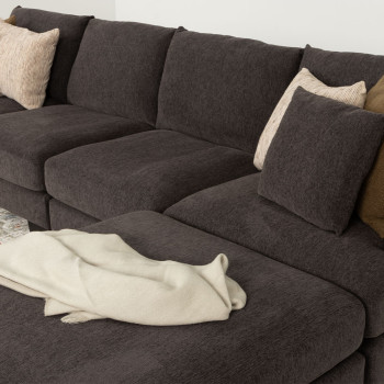 Grayson Modular 5 Seater Sofa, Charcoal