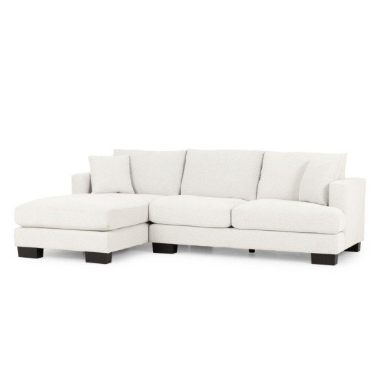 Grayson Left Hand Facing Chaise Sofa, Light Grey