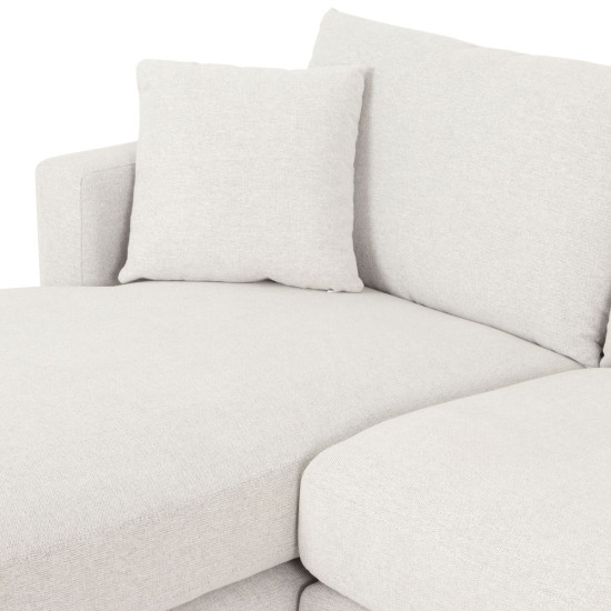 Grayson Left Hand Facing Chaise Sofa, Light Grey