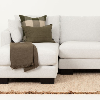 Grayson Left Hand Facing Chaise Sofa, Light Grey