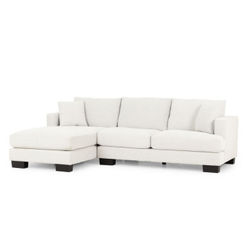 Grayson Left Hand Facing Chaise Sofa, Light Grey