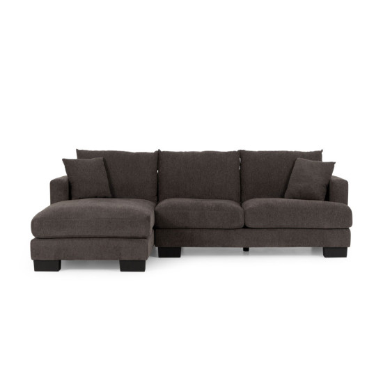 Grayson Left Hand Facing Chaise Sofa, Charcoal