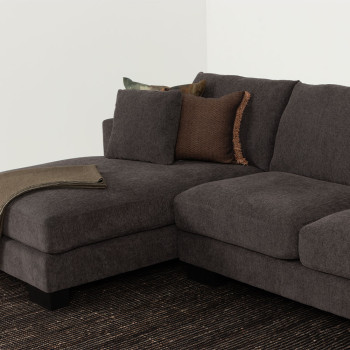 Grayson Left Hand Facing Chaise Sofa, Charcoal