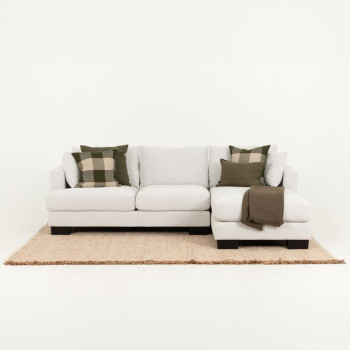 Grayson Right Hand Facing Chaise Sofa, Light Grey