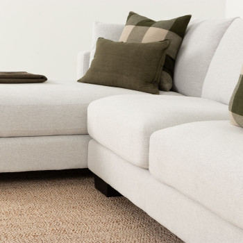 Grayson Right Hand Facing Chaise Sofa, Light Grey