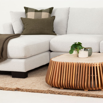 Grayson Right Hand Facing Chaise Sofa, Light Grey