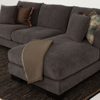 Grayson Right Hand Facing Chaise Sofa, Charcoal