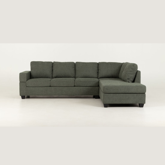 Chester Right Hand Facing Chaise Sofa, Green