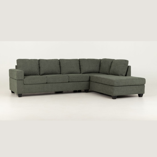 Chester Right Hand Facing Chaise Sofa, Green